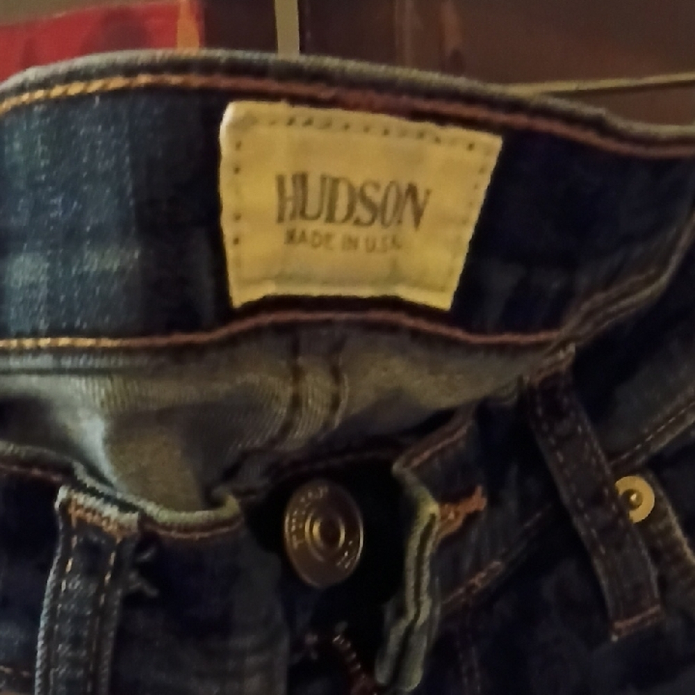 Hudson Jeans Distressed Blue Skinny Jeans - Picture 2 of 7